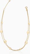 Oradina 14K Yellow Gold Honey Station Anklet