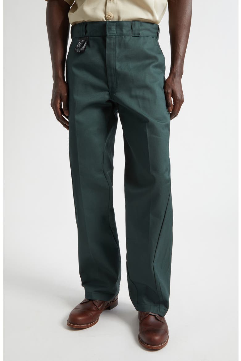 x Dickies Twill Work Pants, Main, color, DARK GREEN