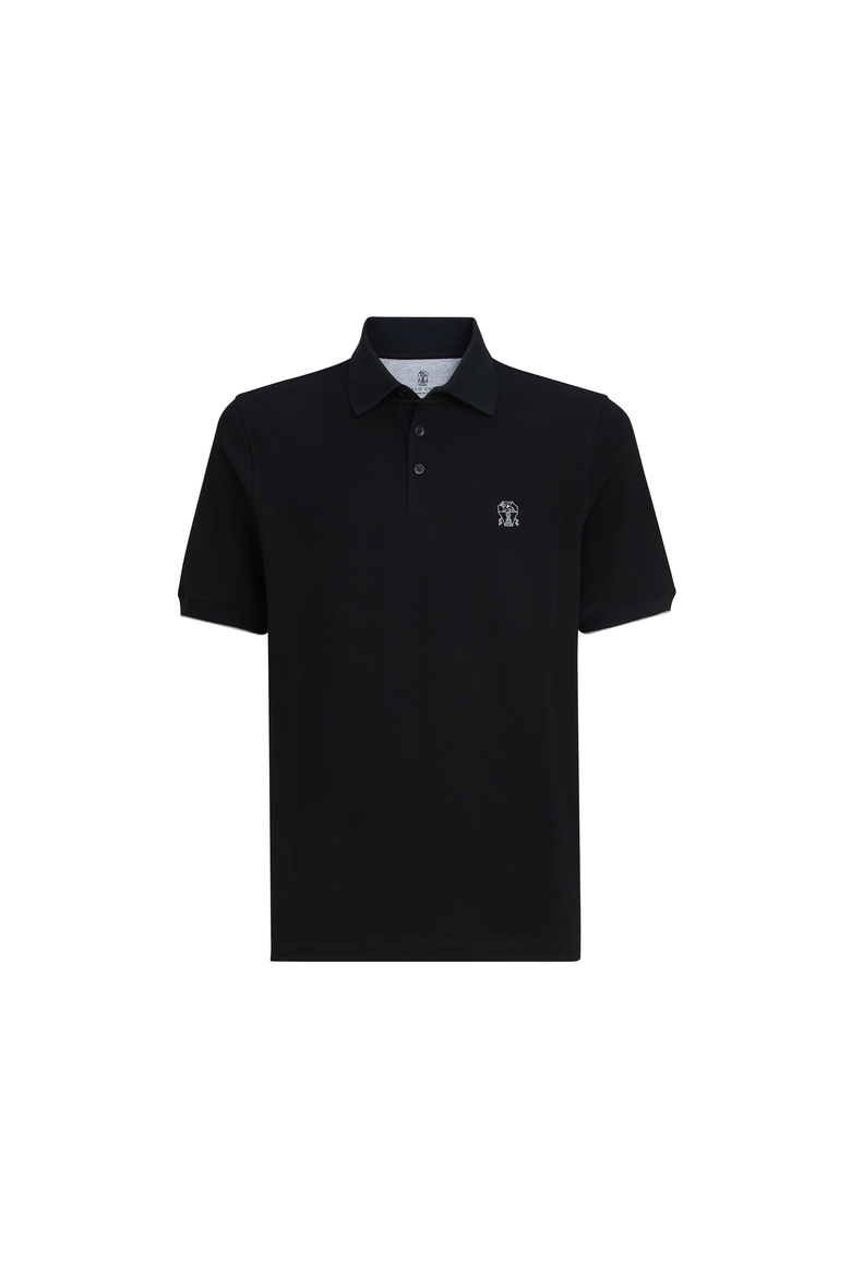 Piqué polo shirt, Alternate, color, Black