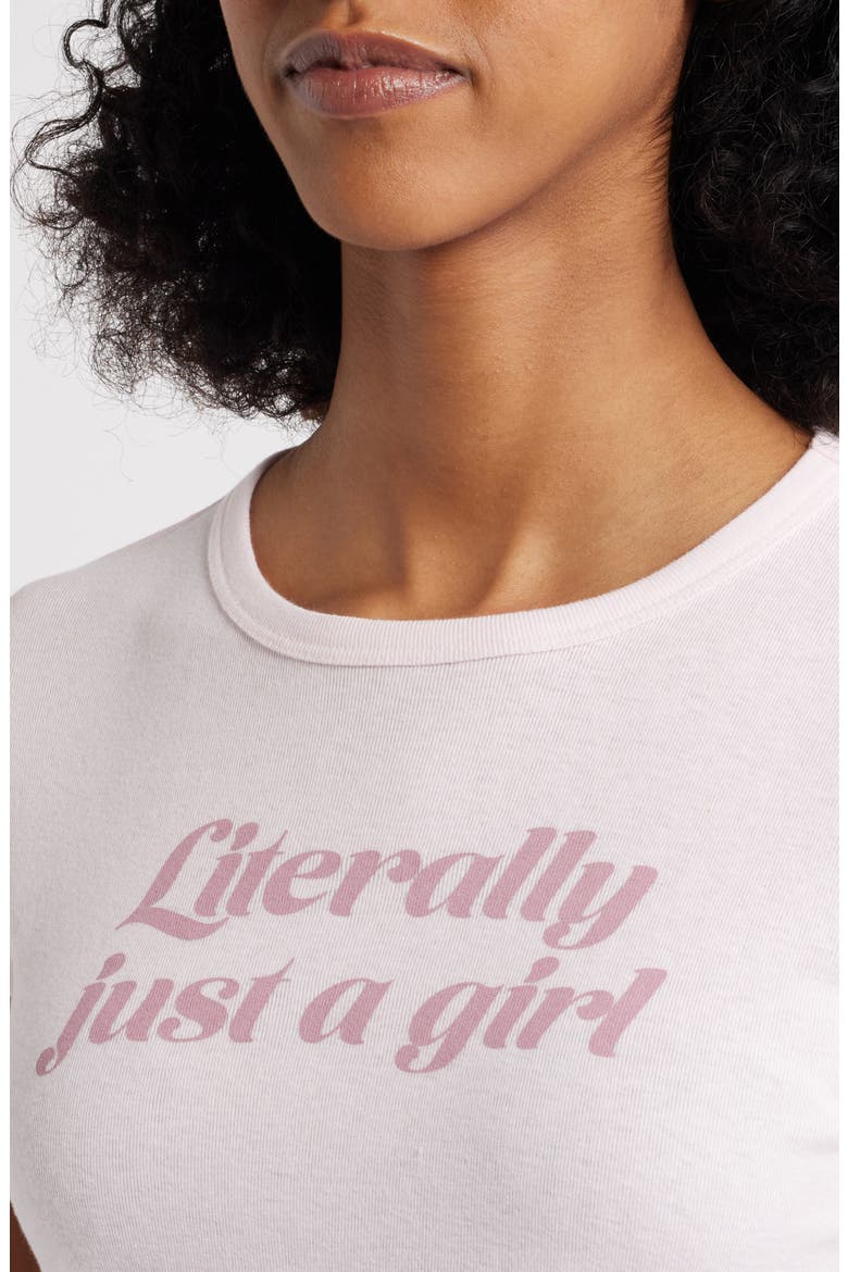 Just a Girl Graphic Baby Tee, Alternate, color, PINK