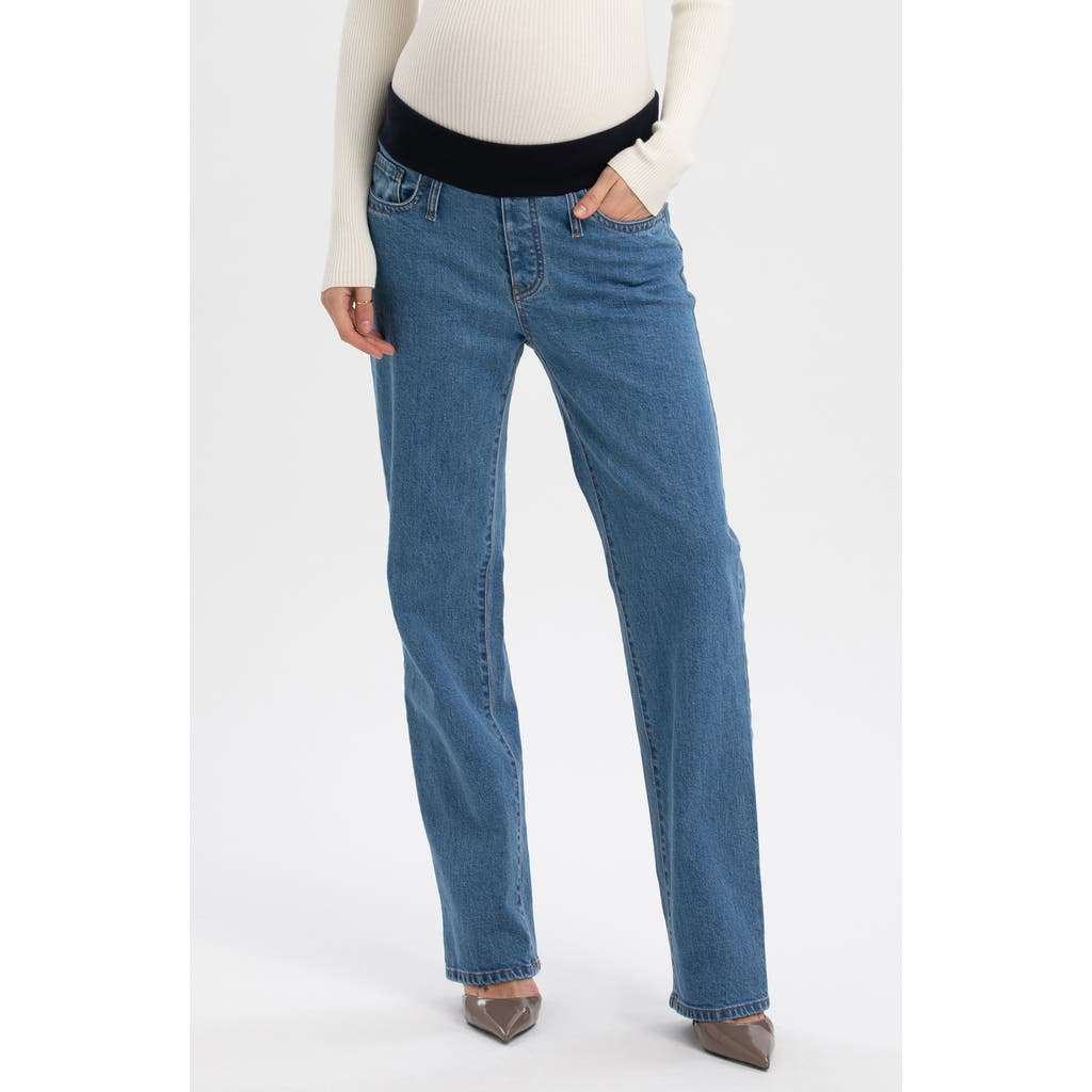 Pietro Brunelli Maternity Straight Leg Maternity Jeans In Blue