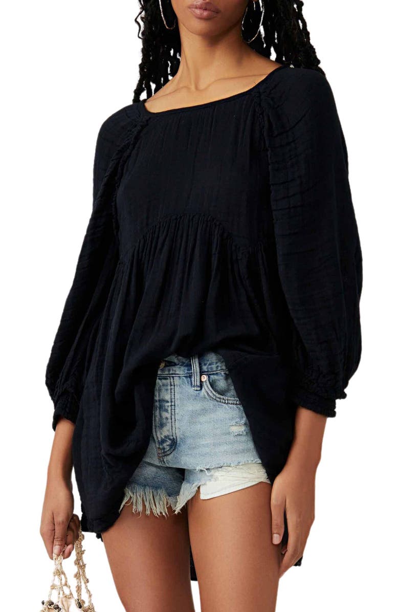 Free People free-est Adler Tie Back Tunic Top, Main, color, 