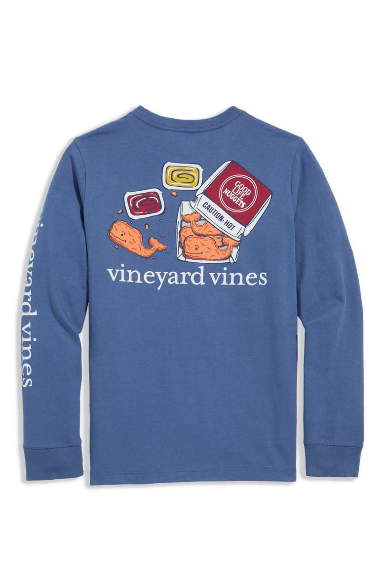 Kids' Whale Nuggets Long Sleeve Cotton Graphic T-Shirt, Alternate, color, MOONSHINE