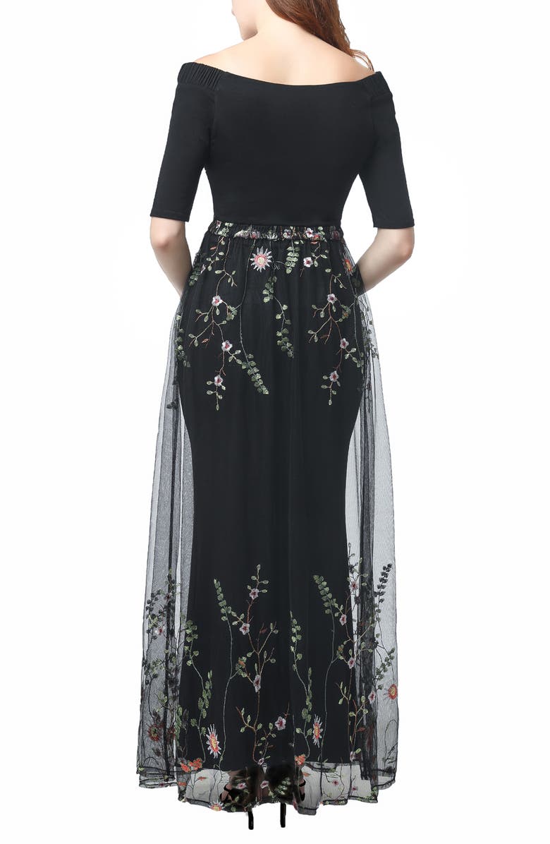 Kimi and Kai Willow Off the Shoulder Maternity Gown, Alternate, color,