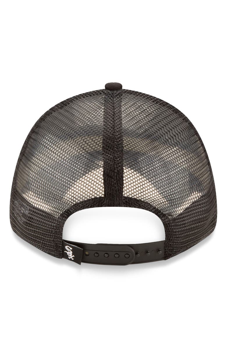 New Era Men's New Era Black Chicago White Sox Trucker 9FORTY Adjustable Snapback Hat, Alternate, color, 