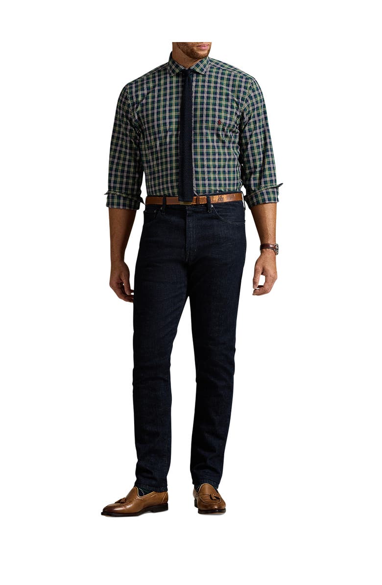 Polo Ralph Lauren Big 
Tall 80s Sueded Plaid Sport Shirt, Alternate, color, Pine Navy