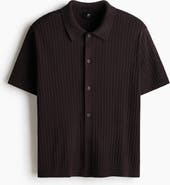 H&M Regular Fit Rib-knit Shirt