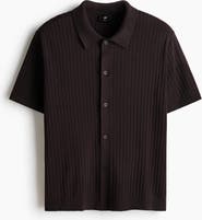 H&M Regular Fit Rib-knit Shirt