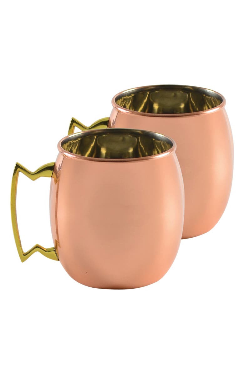 10 Strawberry Street 'Moscow Mule' Copper Mugs, Main, color,