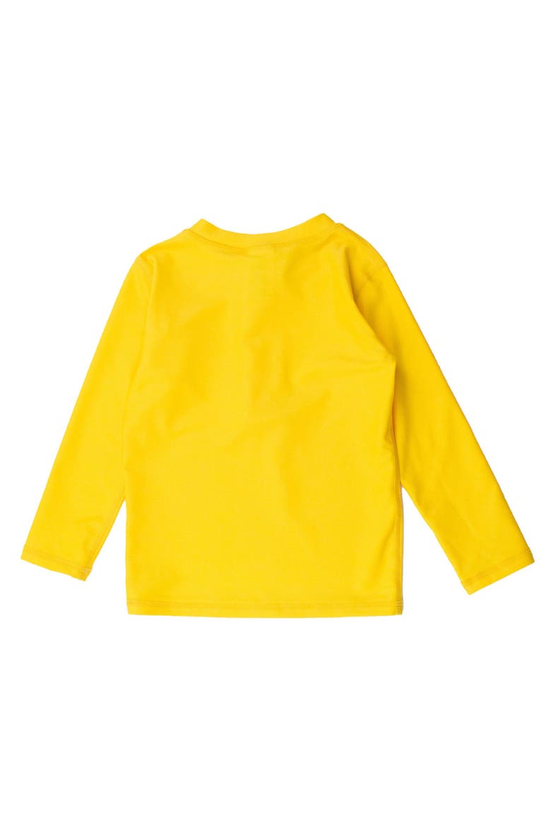 Boys UPF50+ Sun Protected Zipper Long Sleeve Rash Guard, Alternate, color, Neon Yellow