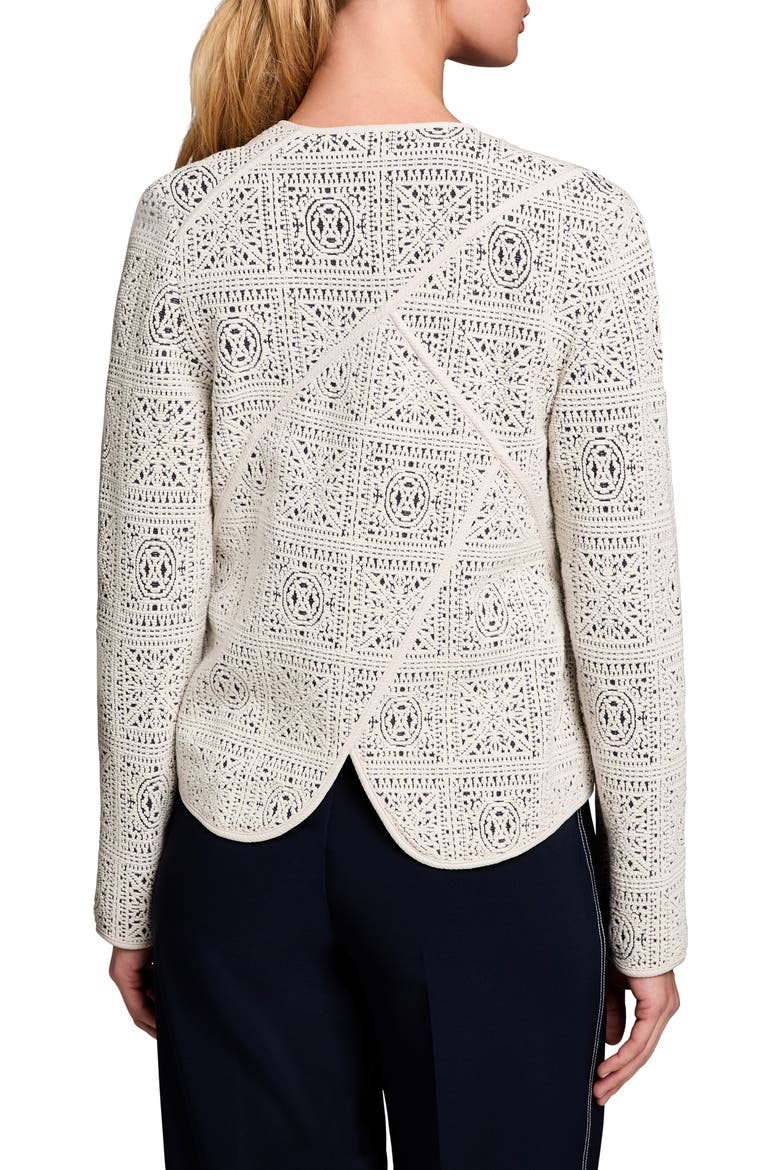 Tapestry Knit Jacket, Alternate, color, CREAM MULTI