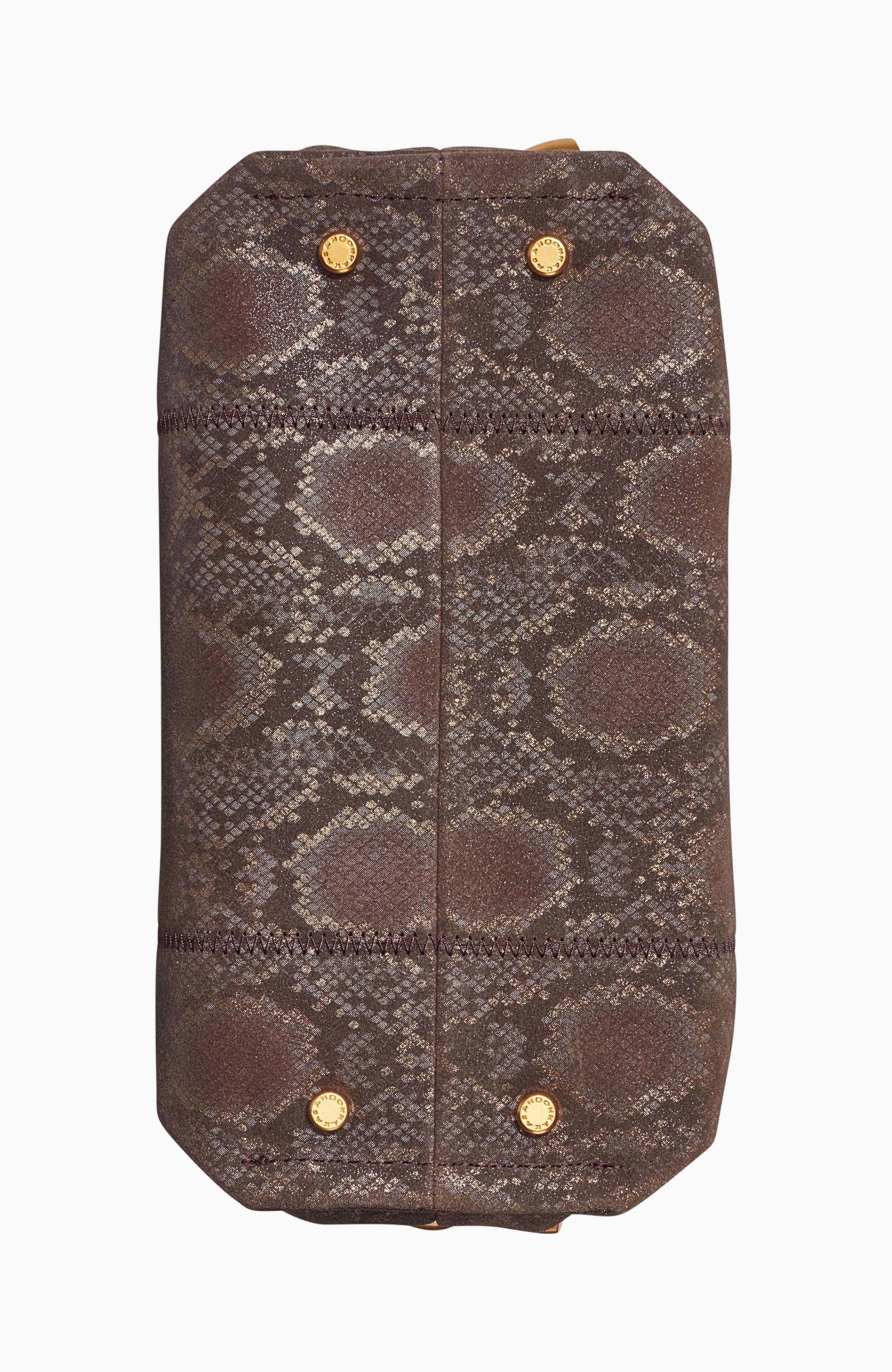 Donna Karan New York Cashmere Python Suede Crossbody, Alternate, color, Brown Multi