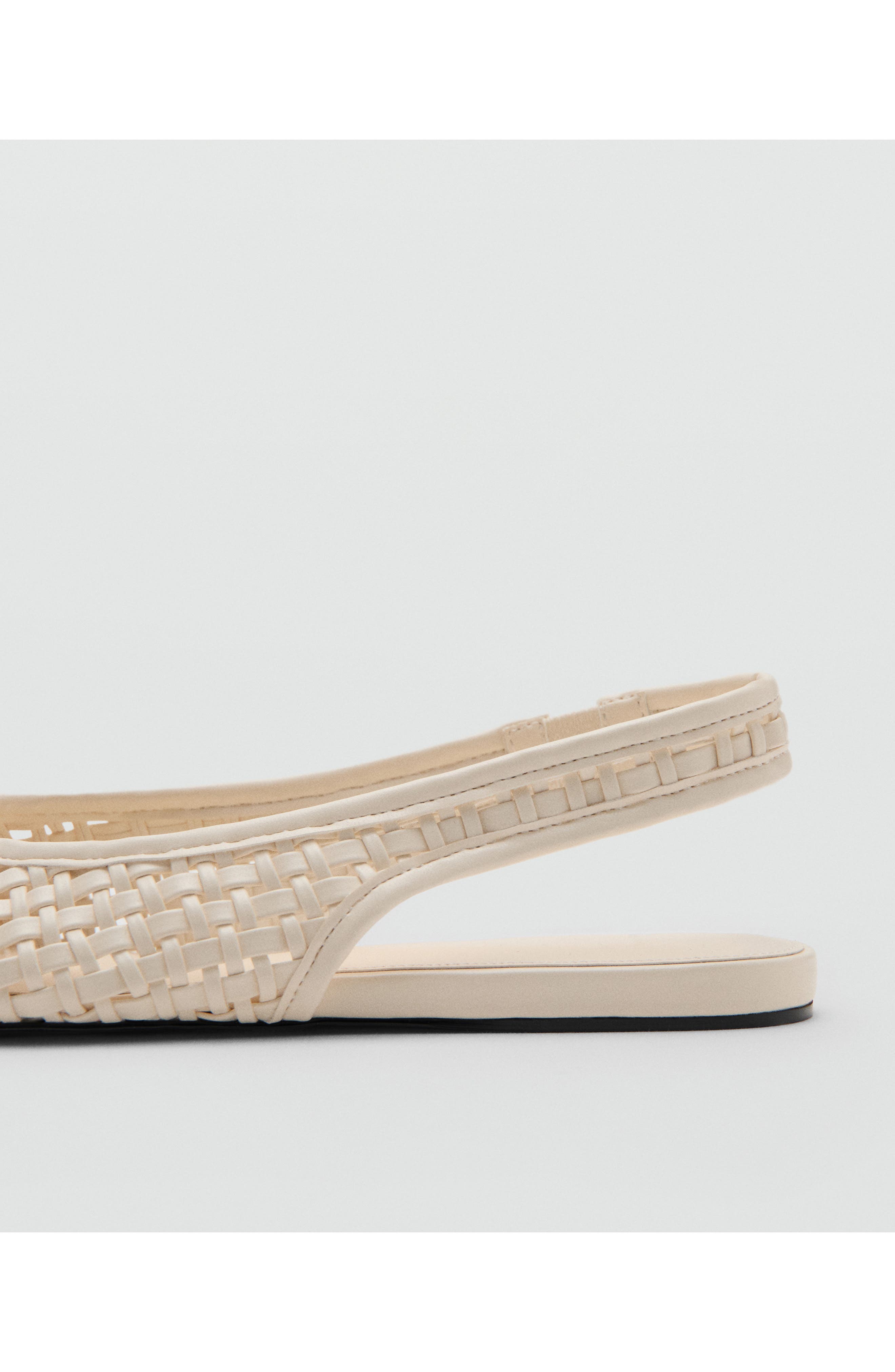 Woven Slingback Flat, Alternate, color, WHITE