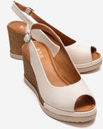 Forever & Always Shoes Helina Leather Wedge Sandal