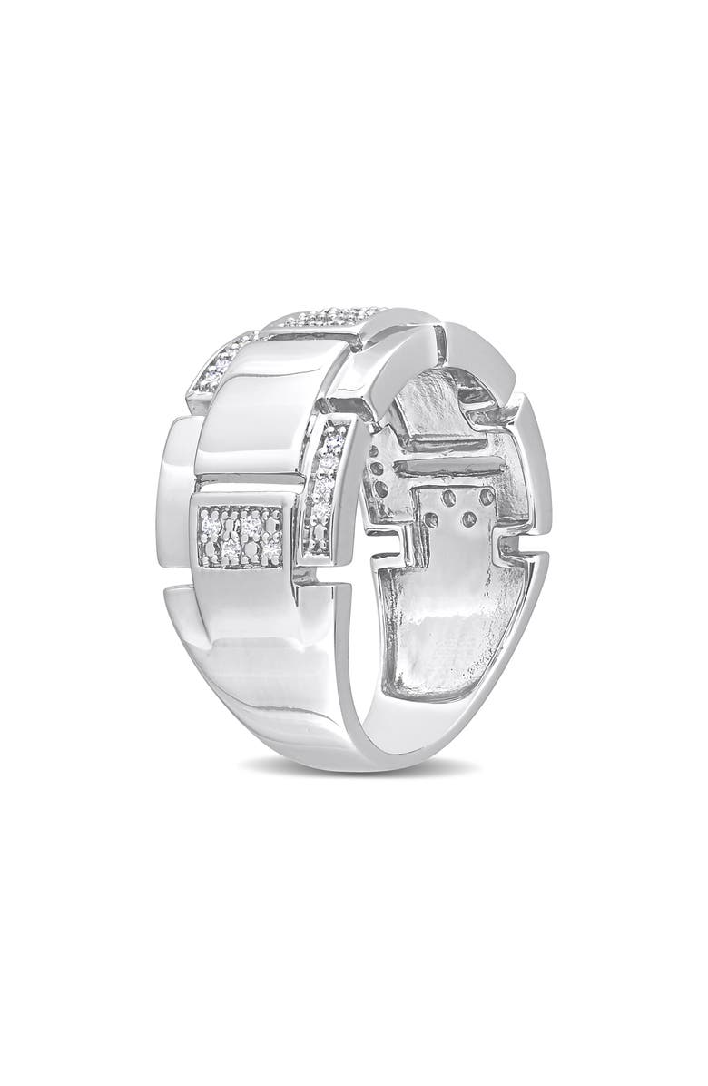 DELMAR Men's Diamond Ring, Alternate, color, Silver