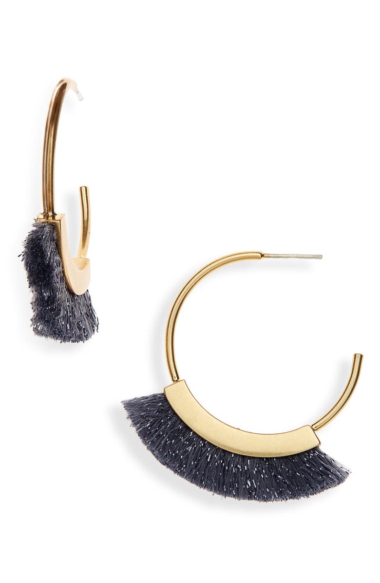 Madewell Fringe Hoop Earrings, Main, color,
