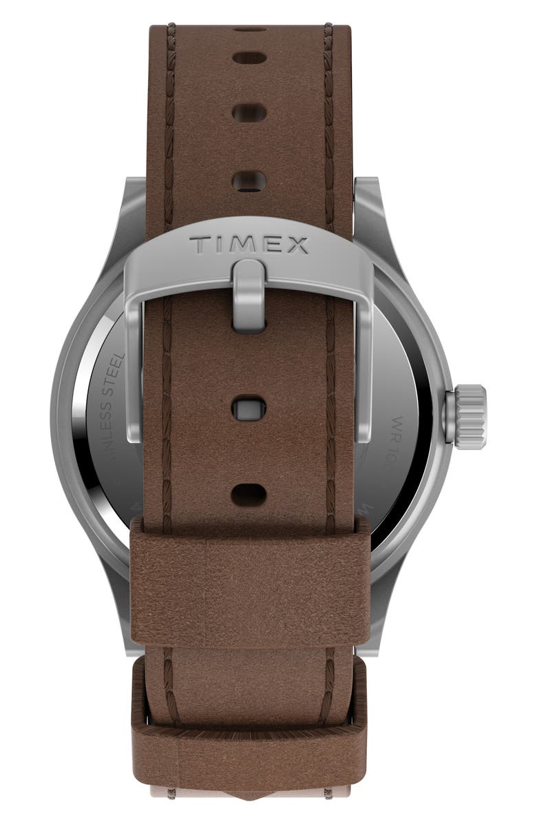 Timex<sup>®</sup> Expedition Sierra Leather Strap Watch, 41mm, Alternate, color,