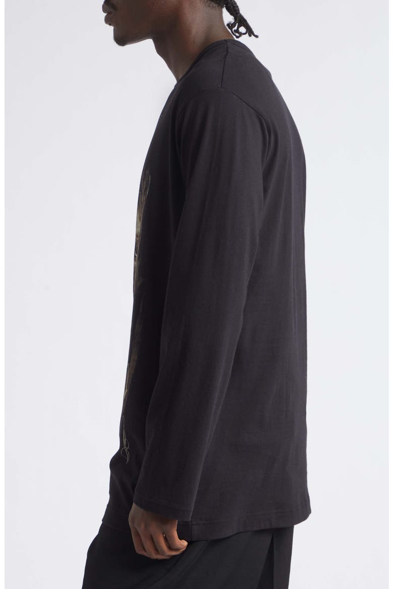 Long Sleeve Graphic T-Shirt, Alternate, color, BLACK