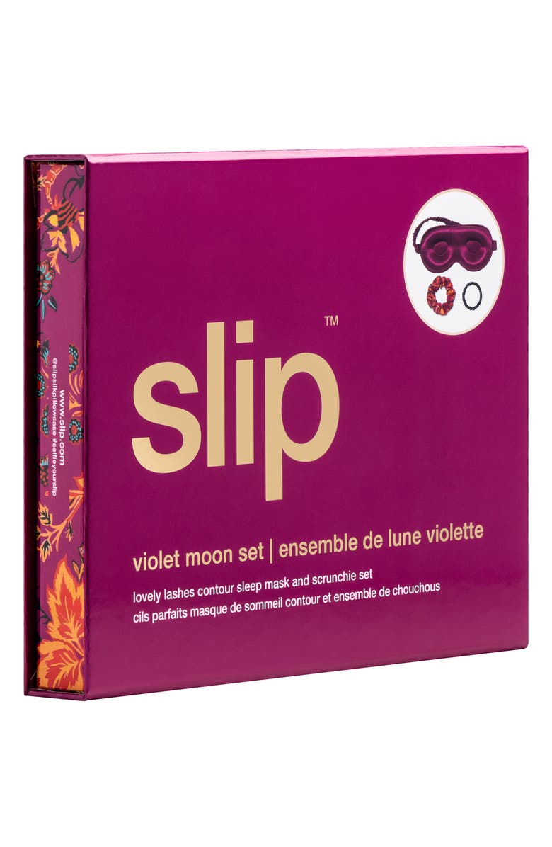 slip Violet Moon Sleepover Mask & Scrunchies Set USD $74 Value, Alternate, color, Violet Moon