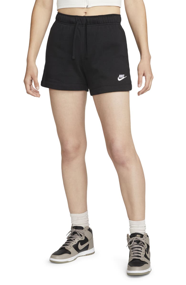 Nike Club Fleece Shorts, Main, color, 010 Black/White