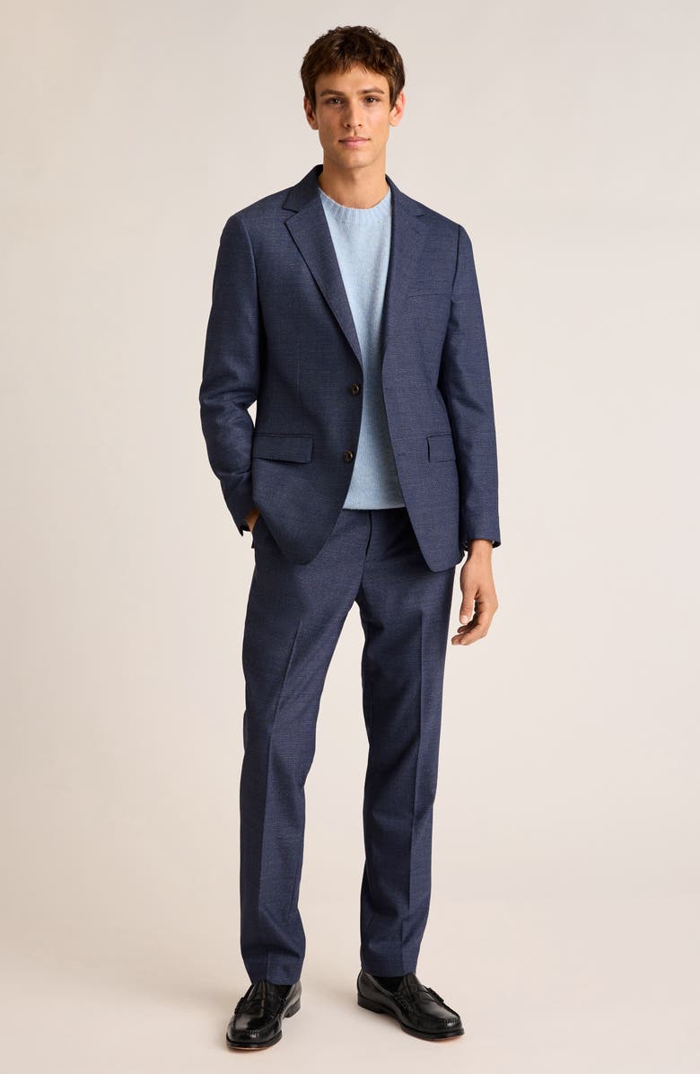 Bonobos Jetsetter Houndstooth Stretch Wool Suit Jacket, Alternate, color, Blue Navy Houndstooth