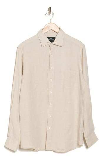 Rodd & Gunn Willowbank Sports Fit Linen Button-up Shirt In Flax