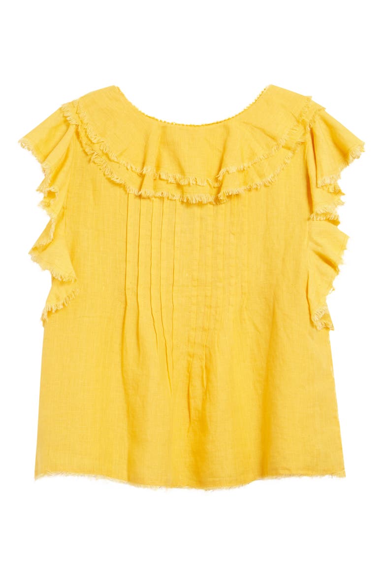 Brand Yosepha Ruffle Top, Alternate, color, MARIGOLD
