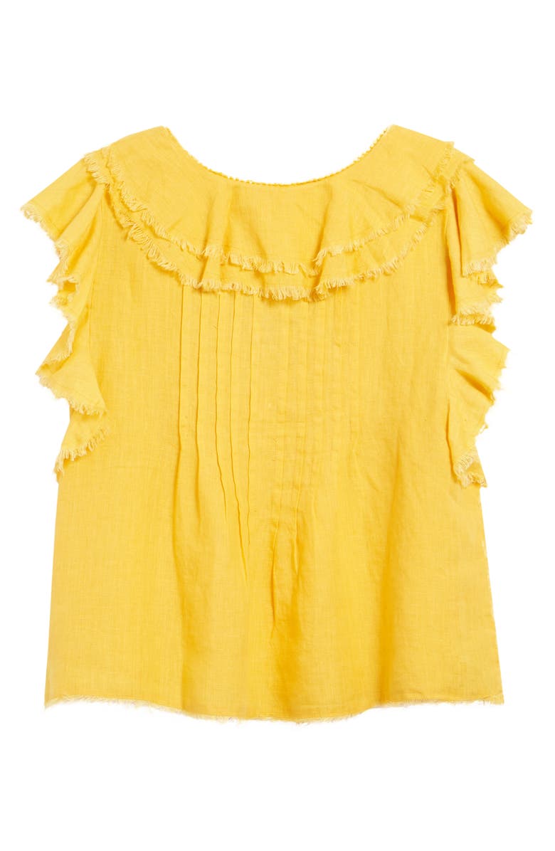 Faherty Brand Yosepha Ruffle Top, Alternate, color, 