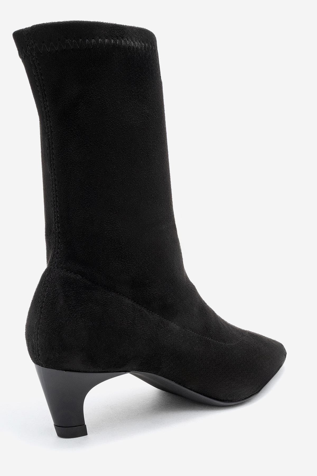Prologue Shoes Alora Kitten Heel Boot, Alternate, color, Black Suede