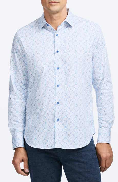 Bramston Medallion Print Stretch Cotton Button-Up Shirt