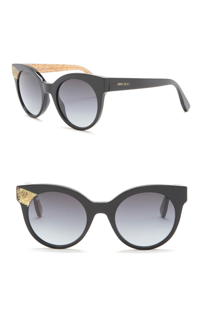 Jimmy Choo Mirta 49mm Round Cat Eye Sunglasses, Main, color,