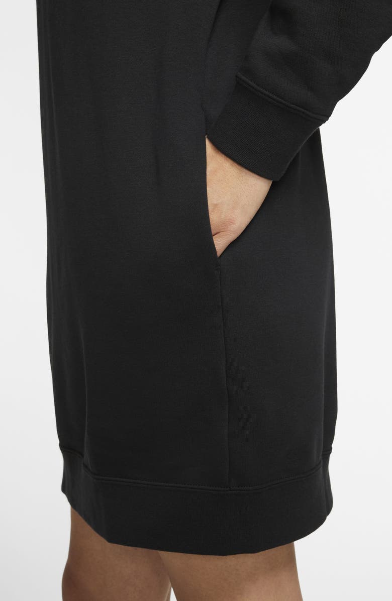 Nike Essential Fleece Hooded Sweatshirt Dress, Alternate, color,