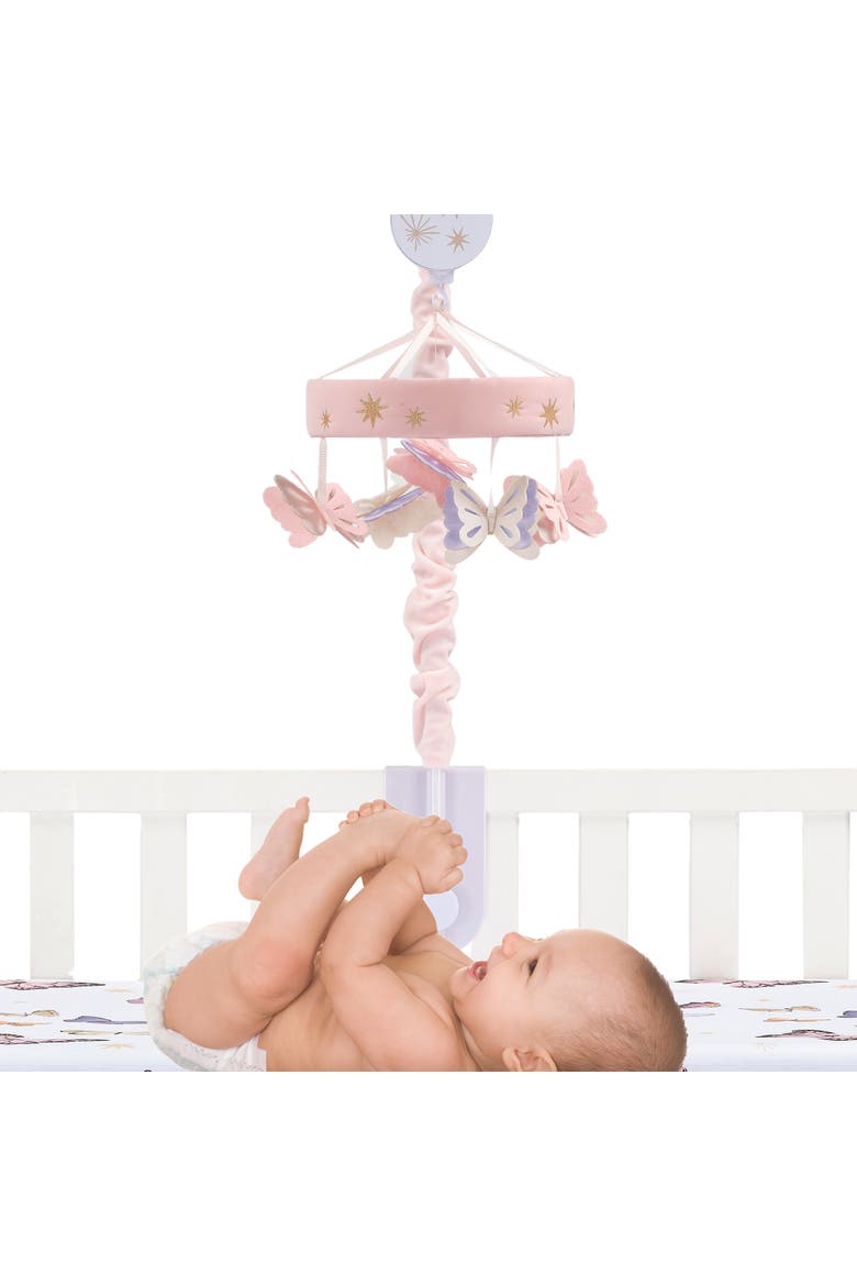 Butterfly Dreams Musical Baby Crib Mobile Soother Toy, Alternate, color, Pink