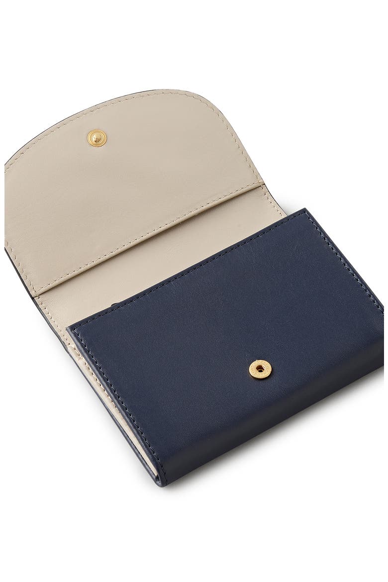 Acorntopia Medium Leather Flapover Wallet, Alternate, color, INK
