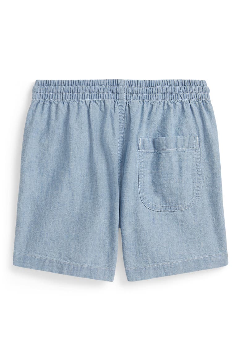 Kids' Big Fit Cotton Chambray Oversize Shorts, Alternate, color, CHAMBRAY