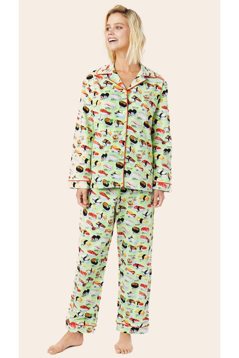 Poplin Pajama Set, Main, color, Sushi Wasabi