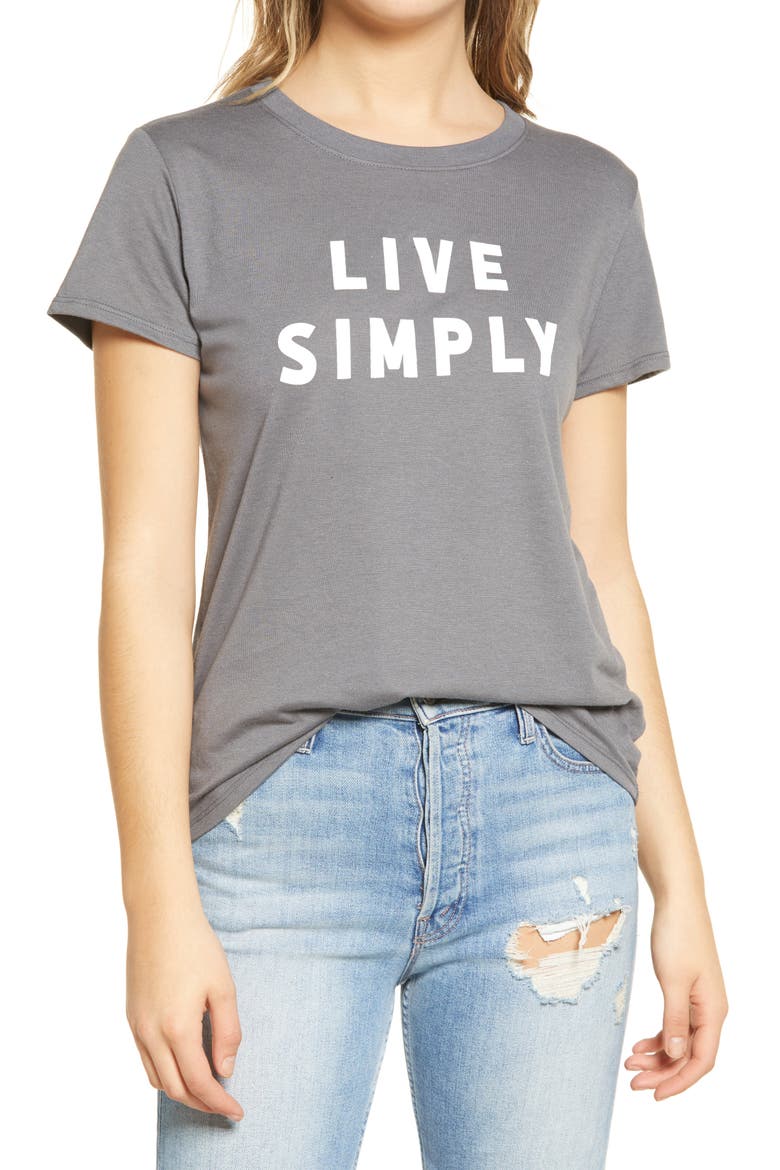 Live Simply Graphic Tee, Main, color, THUNDERSTORM