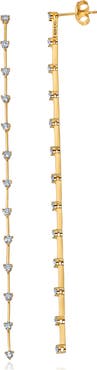 Crislu Cubic Zirconia Bar Earrings