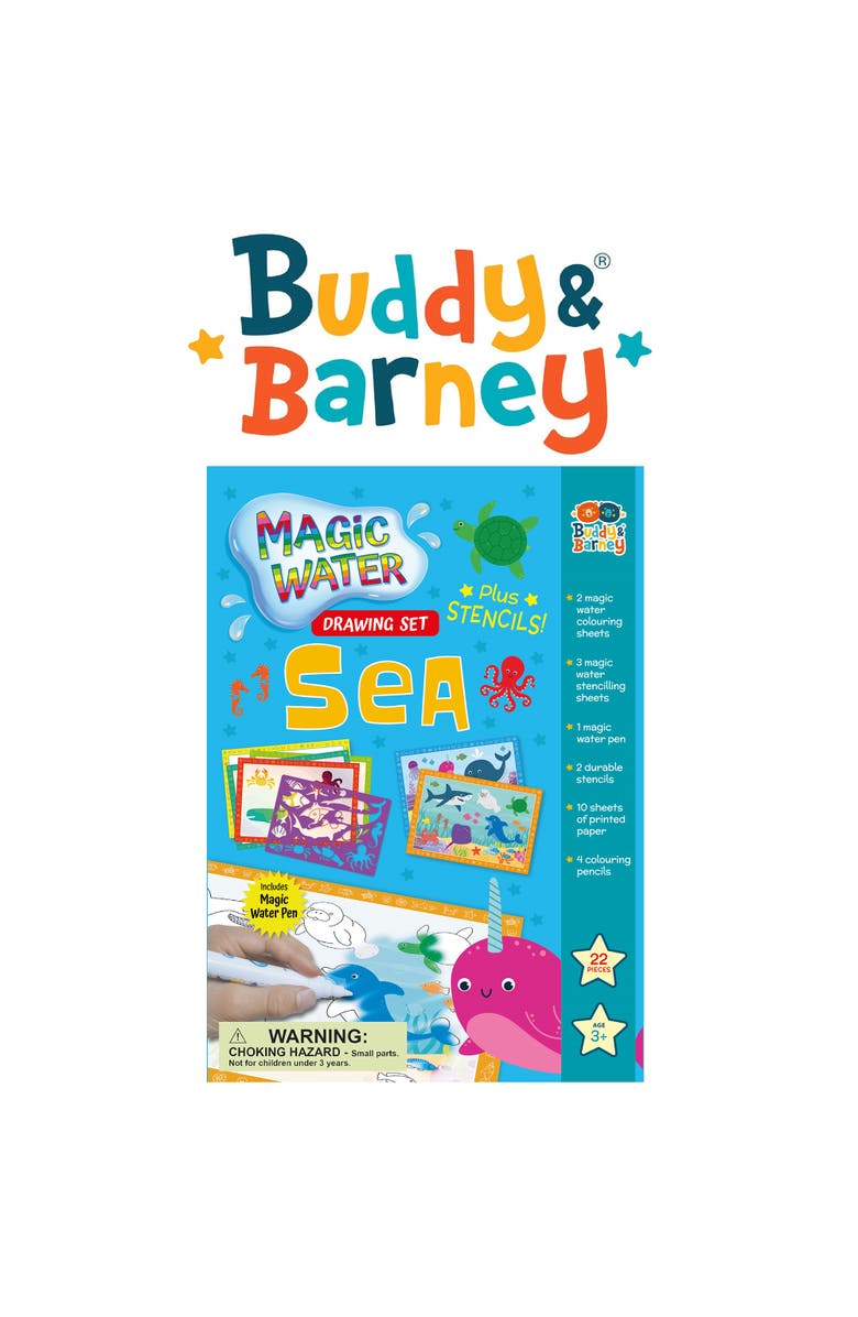 Buddy 
Barney Magic Water Drawing Set, Ocean Animal Themed Activity, Kids 3+, Alternate, color, Multicolored