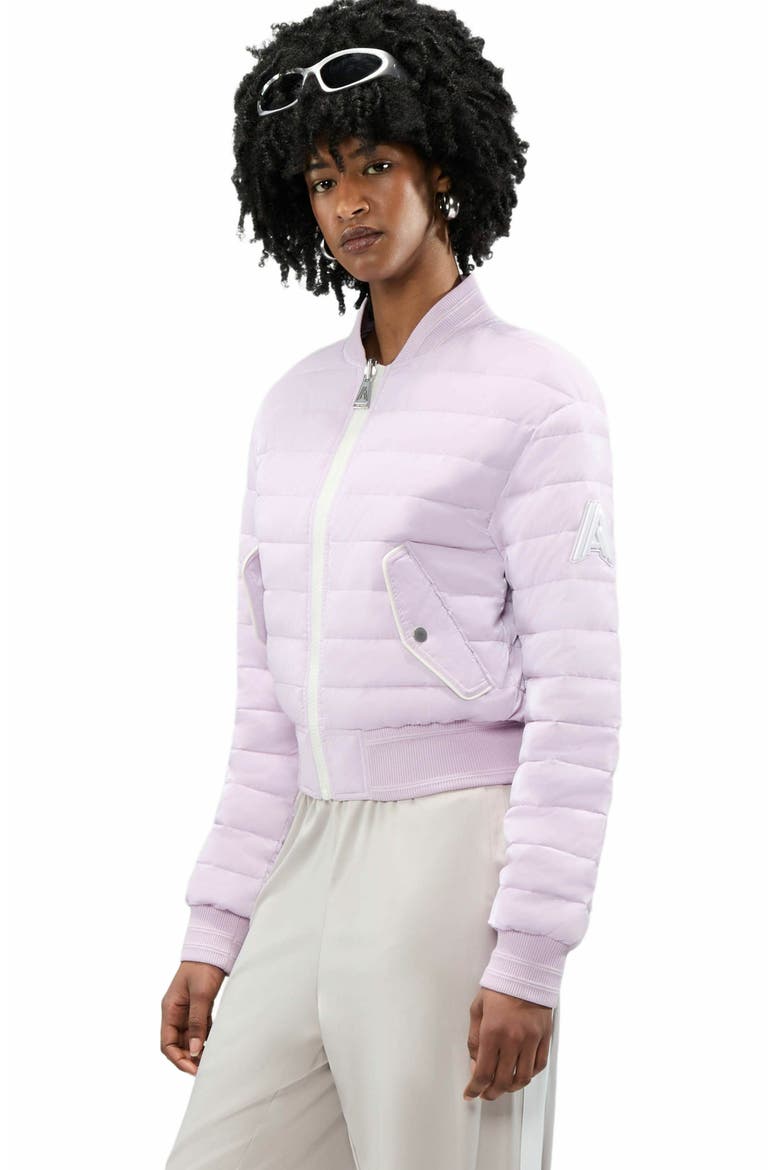 Women's Cluza Reversable Quilted Bomber Jacket, Alternate, color, Orchid Ice