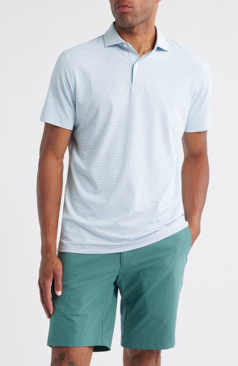 Ambrose Stripe Performance Jersey Polo