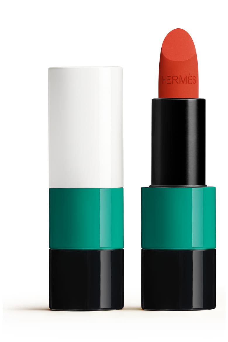 71 Orange Brûlé Rouge Hermès - Limited edition matte lipstick, Main, color, 71 ORANGE BRULE