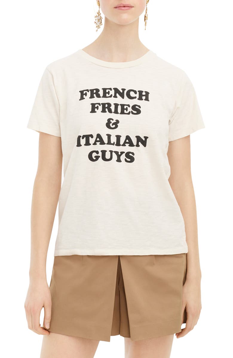J.Crew French Fries & Italian Guys Tee, Main, color,