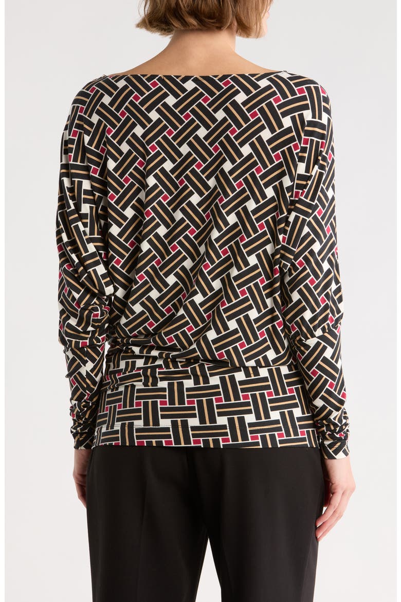 Anita Asymmetric Long Sleeve Top, Alternate, color, PARQUET RED
