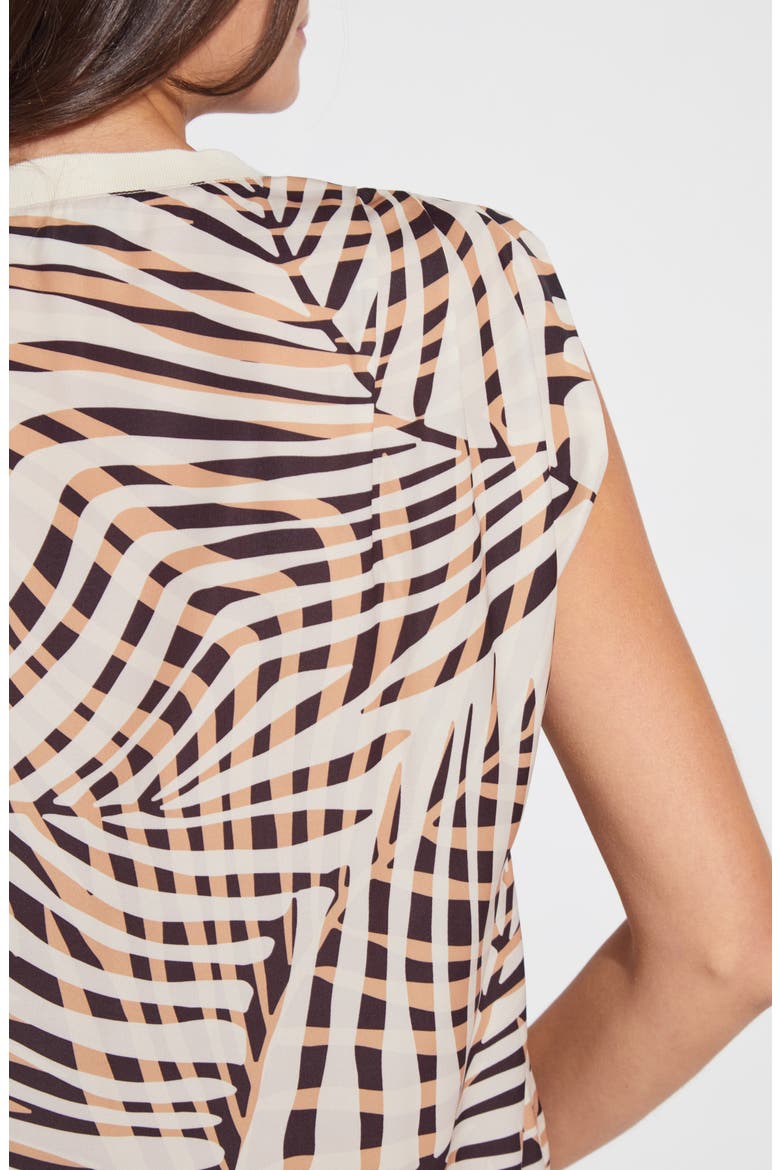 Aura Rib V-Neck Tank Top, Alternate, color, POOL SIDE PALM