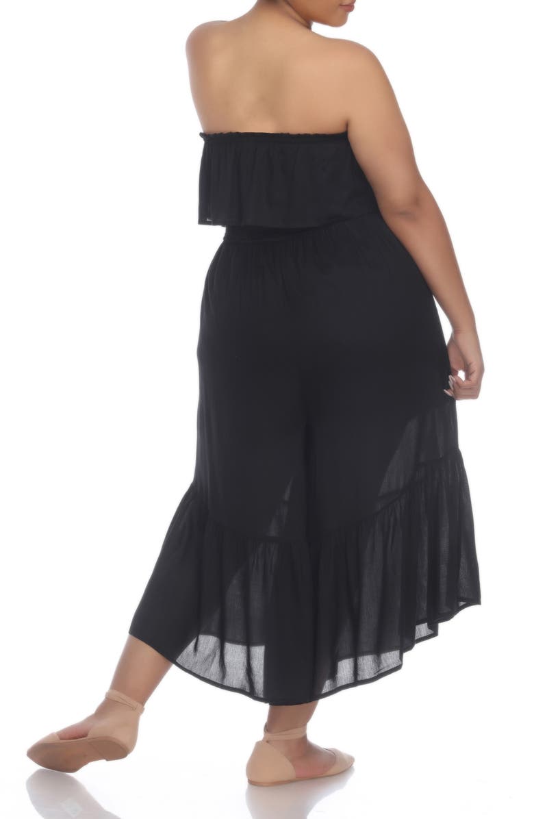 BOHO ME Ruffle Popover Strapless Jumpsuit, Alternate, color,