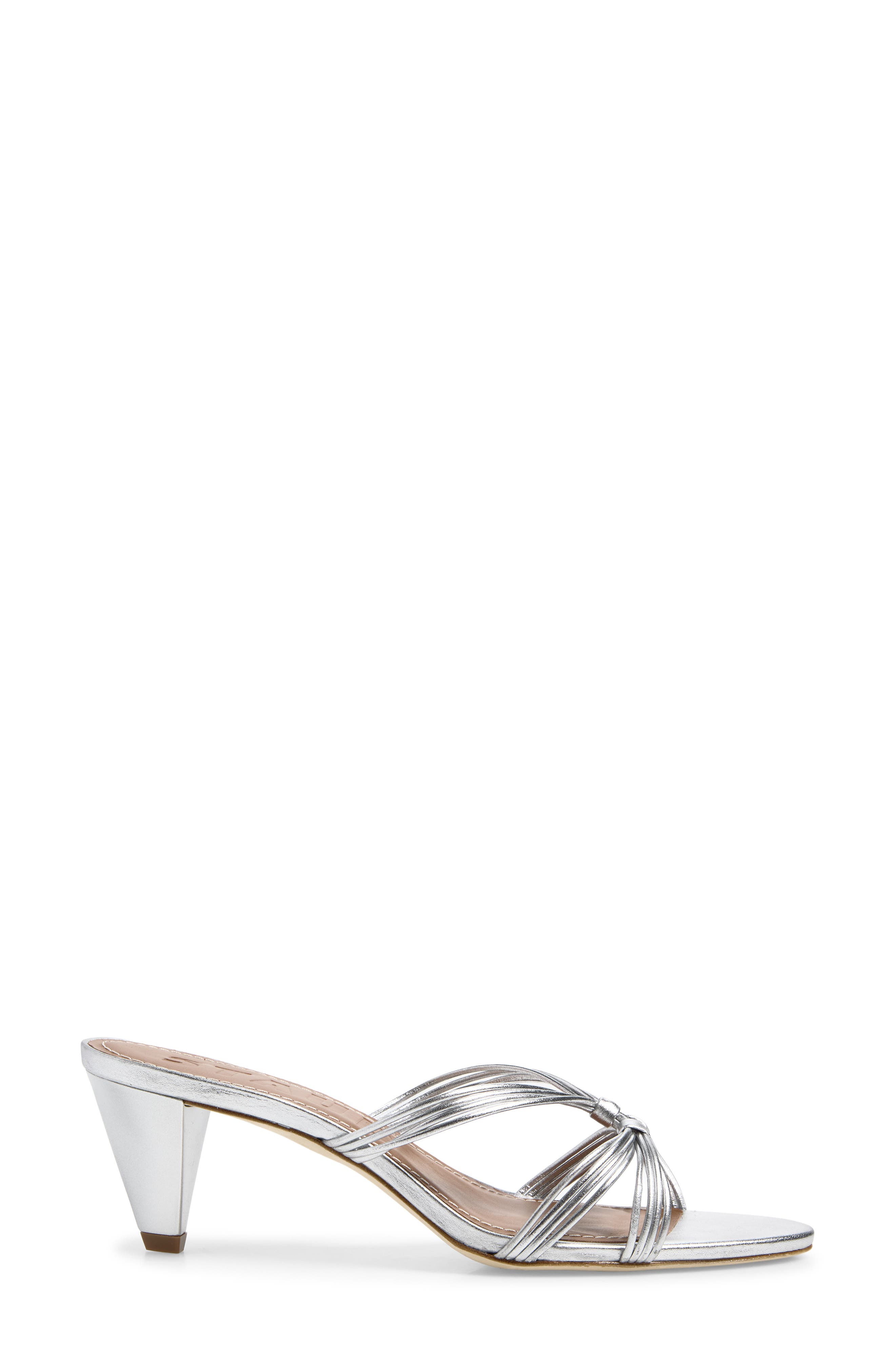 Carrie Strappy Slide Sandal, Alternate, color, SILVER