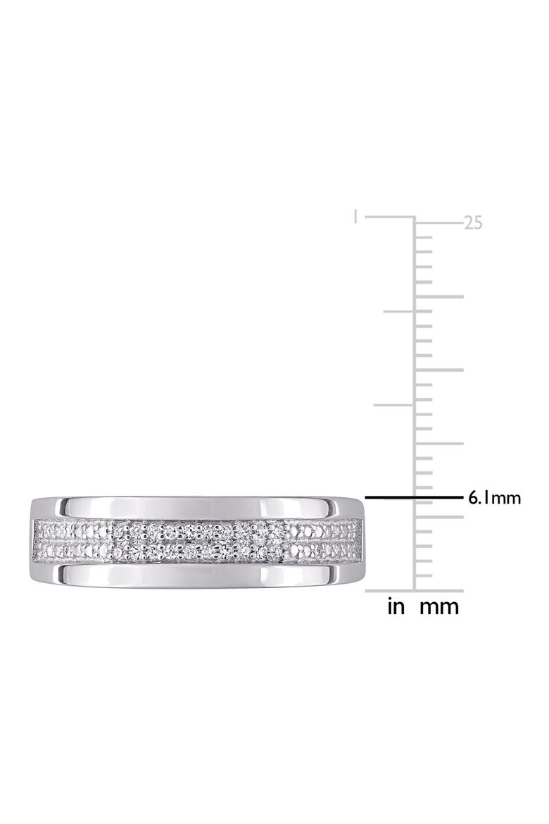 Men's Diamond Band Ring, Alternate, color, SILVER