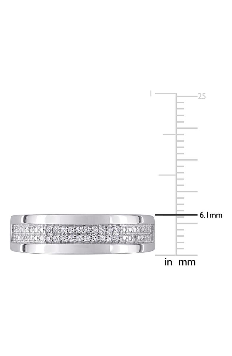 DELMAR Men's Diamond Band Ring, Alternate, color, Silver