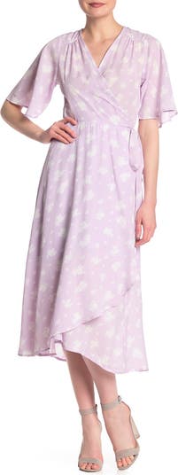 Bobeau Orna Patterned Wrap Dress | Nordstromrack